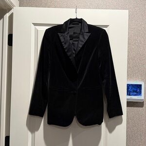 Black velvet blazer